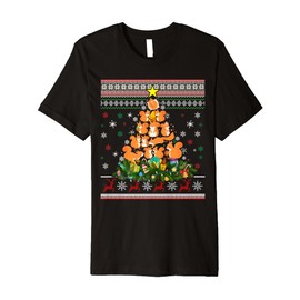 Squirrel Funny Ugly Christmas Tree Candy Cane Snowflakes Premium T-Shirt