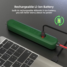 MAXRIENY - Probador de multímetro digital inteligente recargable tipo bolígrafo, voltímetro de resistencia a diodos, continuidad, frecuencia de alerta en V, probador de voltaje con linterna