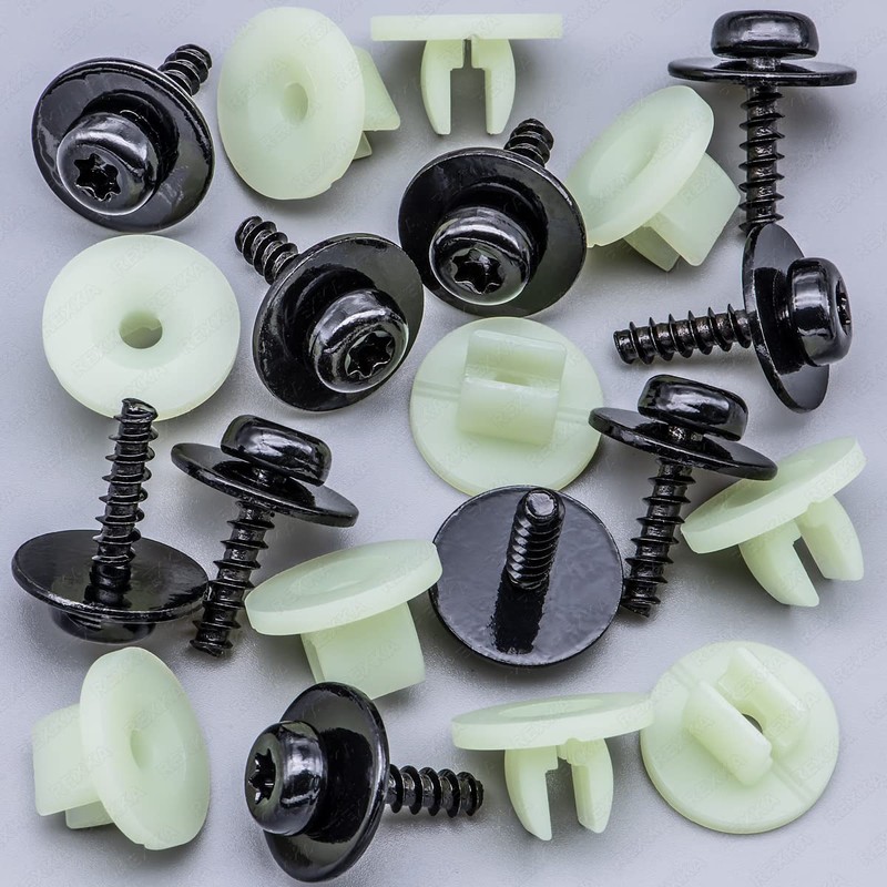 Rexka 10 Sets Engine Splash Shield Screws for Ford -