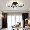 Vikaey Modern LED Flush Mount Ceiling Light, 6 Rings LED