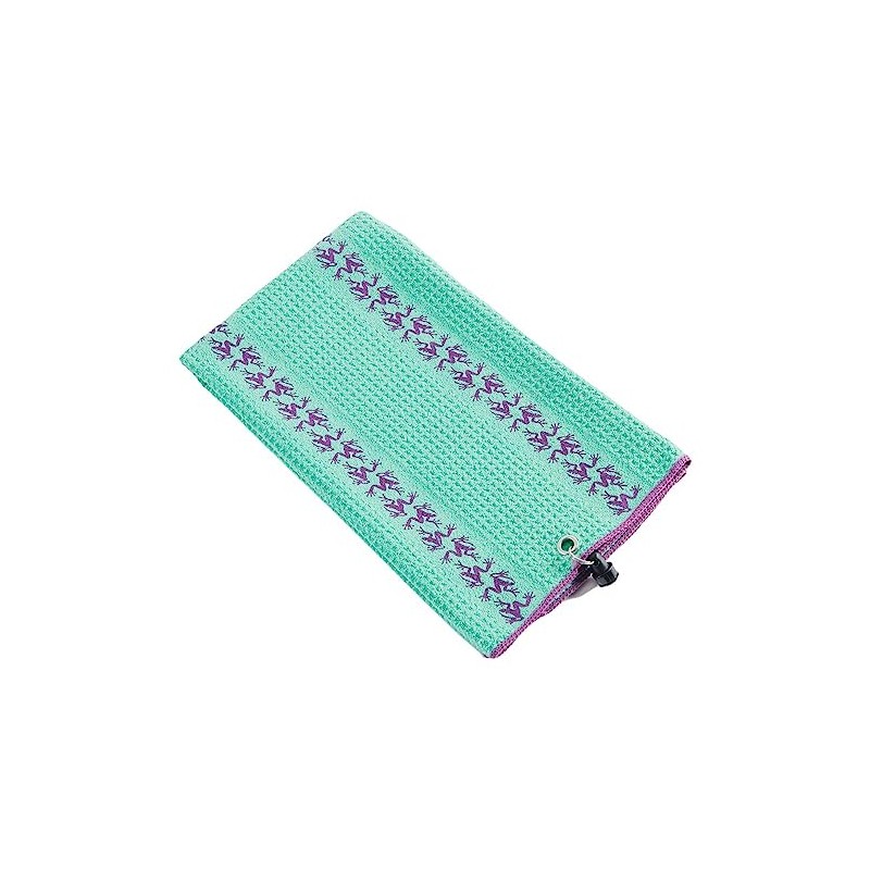 Frogger Golf Trax de Goma de Microfibra Toalla con Bolsa