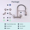 DOLGABA Wall Mount Kitchen Faucet with Sprayer, 6 Inches Commercial