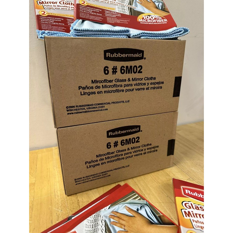 Rubbermaid (2 PACK) Microfiber Glass & Mirror Cloths