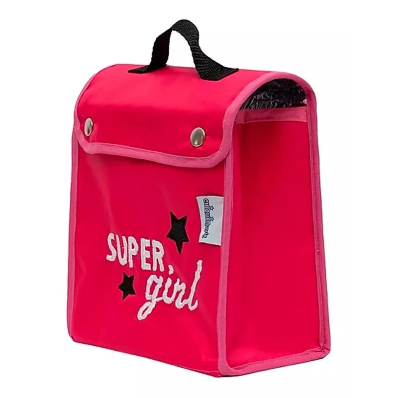 Chiqui Mundo Lonchera Termica Impermeable Super Girl Primaria Kinder Color