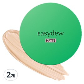 Easydew Mela Be Toning Matte Cover Pact Mini 10g, No. 21 Natural, 2 pcs / 이지듀 멜라 비 토닝 매트 커버 팩트 미니 10g, 21호 내추럴, 2개