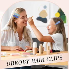 GGUFAY Gradient Hair Clip 9 Pieces Hair Clips Simple Y2K Headpiece with Round Hair Accessories Gradient 3 Colors (Green)