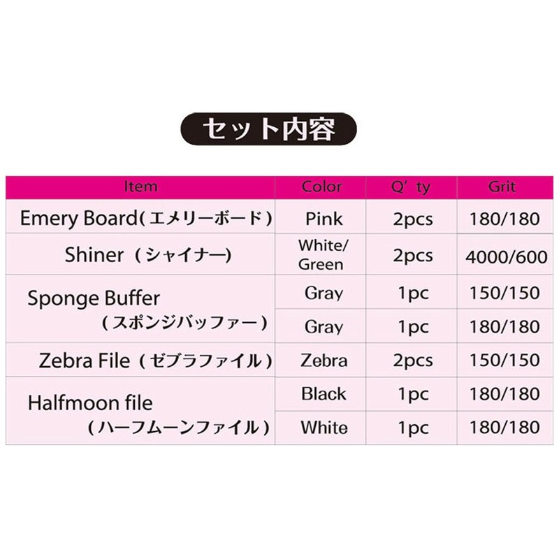 Beauty Nailer Nail File Semi Professional File Set SPF-1