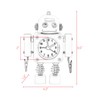 Betus Non-Ticking Robot Alarm Clock Stainless Metal - Wake-up Clock
