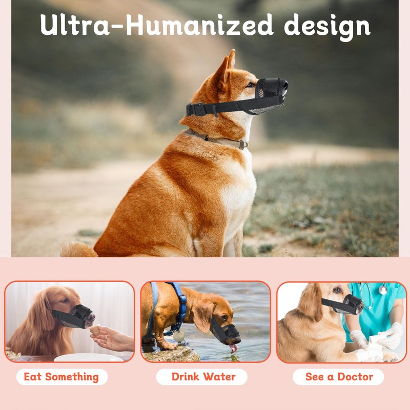 Obfuscate Muzzle for Medium Sized Dog Adjustable Dog Muzzles to