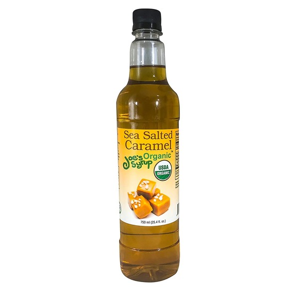 Joeâs Syrup Organic Flavored Syrup, Organic Sea Salted Caramel, 750 ml