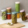 NETANY 6-pack 24oz Glass jars with Airtight Lids, Overnight Oats