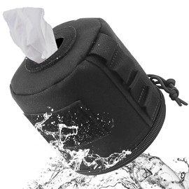 Agorizeo Tactical Toilet Paper Cover Waterproof Cat Proof Towel Holder Roll Paper Case Cover Portable and Foldable Paper Storage Bag with Molle Mount Webbing for Car Camping Outdoor Tent Travel