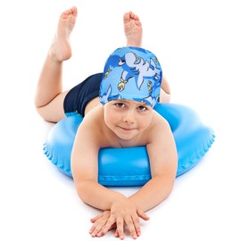 Pack of 2 Swimming Caps for Children Cartoon Swimming Caps Fabric Elastic Swimming Caps Bath Hat for Water Sports Boys Girls Aged 1 to 8 Years (Nice Style)