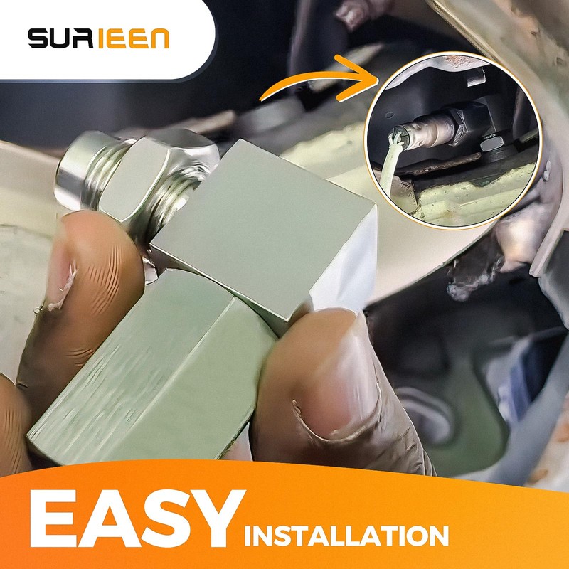 SURIEEN O2 Oxygen Sensor Spacer Kit, 90 Degree Stainless Oxygen