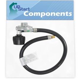 UpStart Components BBQ Gas Grill Propane Regulator Hose Replacement Parts for Ducane 5004 - Compatible Barbeque 21" Hose and Regulator with 1/8 NPT Male Thread with QCC1 Connection