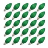 25Pack 7 Watt C7 Ceramic Green Incandescent Light Bulb, Candelabra