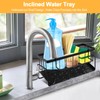 TNOMSNO Sink Organiser, Sink Organiser with Drip Tray, Kitchen Organiser