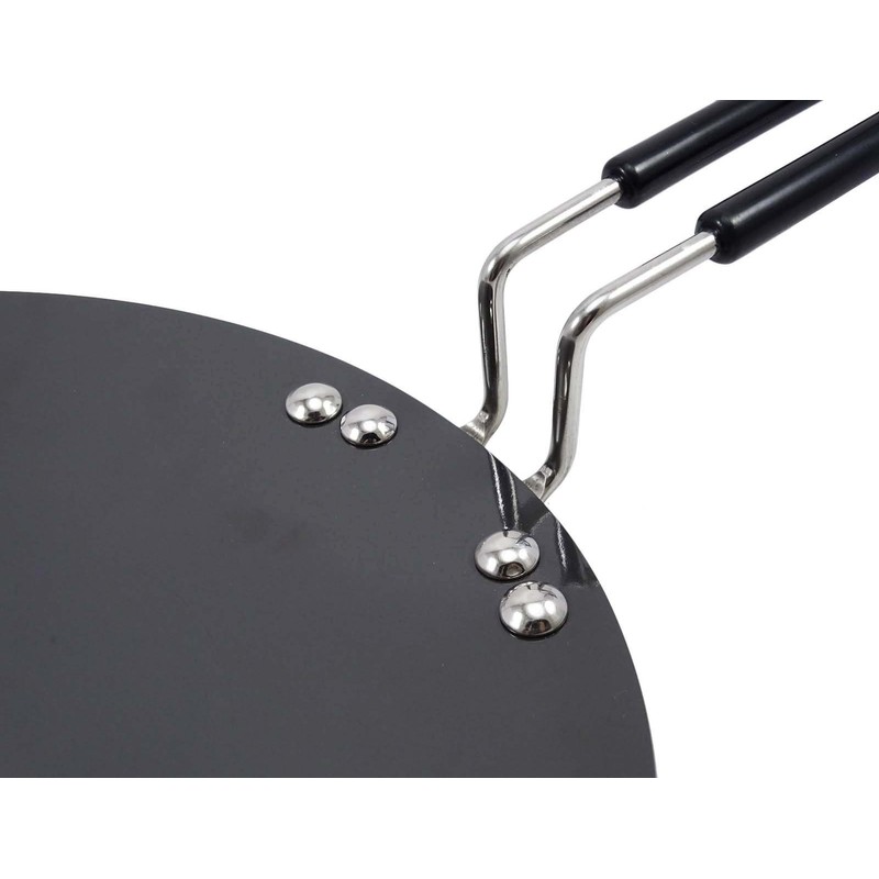 Indianbeautifulart Hard Anodized Aluminum Black Chapati Tawa Roti Cookware Tava,