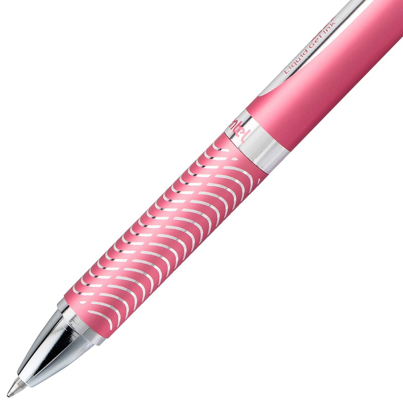 Pentel BL407-A line width, liquid gel-roller sterling with a pressure