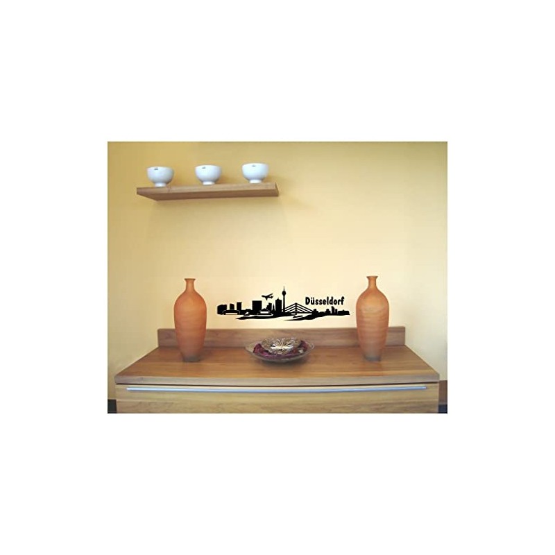 Wall Sticker Düsseldorf Skyline Black 30x7,8cm