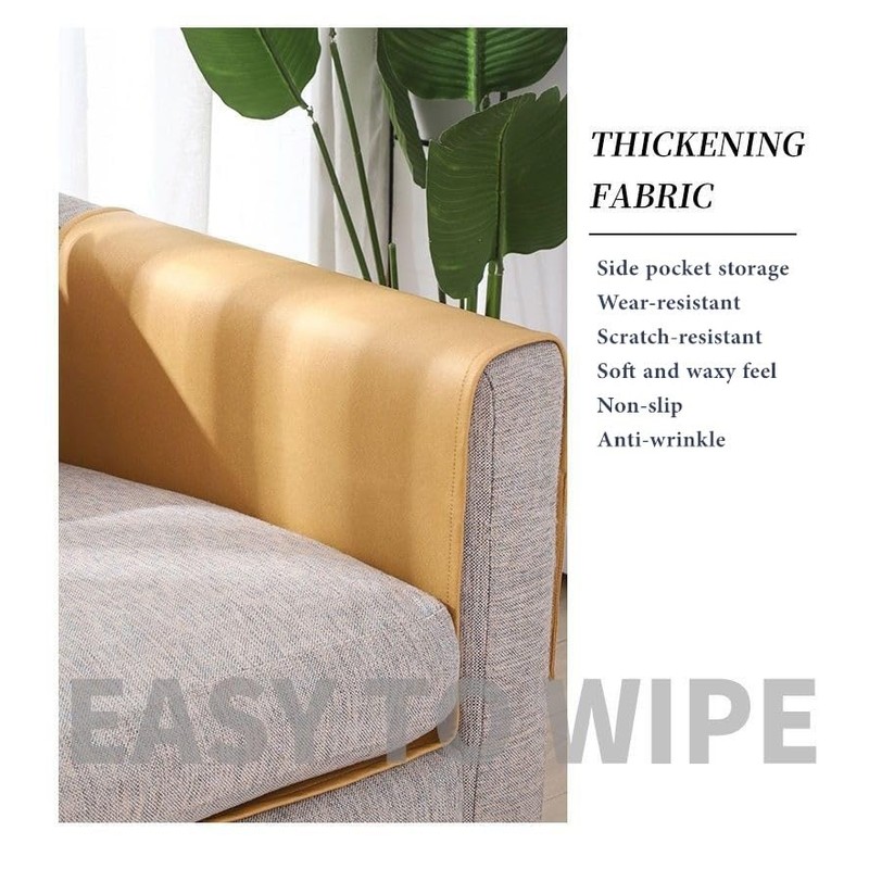 CEYISZHU Thick Leathaire Armrest Covers for Armchair and Sofa Remote