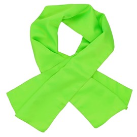 tiemart Solid Color Scarf (9" X 45", Hot Lime Green)