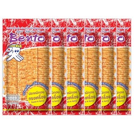 Bento Squid & Surimi Seafood Snack | Thai & Korean-Inspired Asian Snack | Spicy, Sweet, and Savory Flavors | Grilled Seafood Jerky (20g x 6 packs, Sweet & Spicy Flavor)