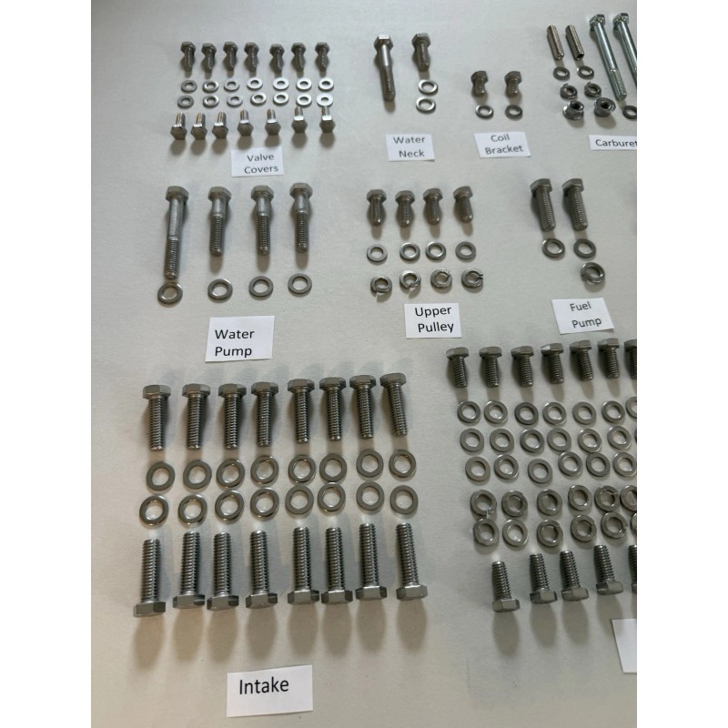 resto-bolts BBC STAINLESS STEEL ENGINE BOLT KIT HEX Head SWP