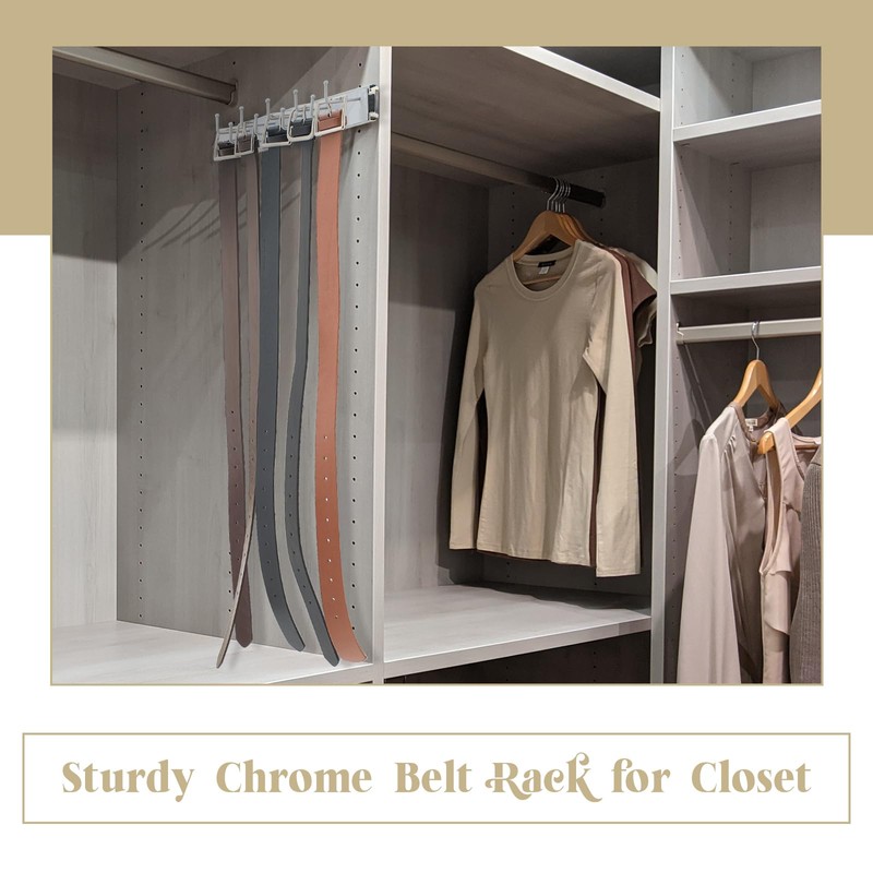 Blulu 2 Pcs 13.8'' Sliding Tie Rack Hangers for Closet,