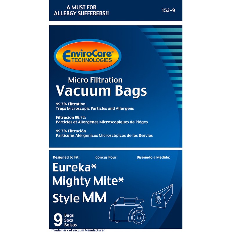 Eureka Style MM Envirocare Micro-Filtration Vacuum Bags - 9 Pack