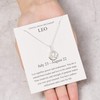 Philip Jones Leo Star Sign Zodiac Necklace and Quote Card