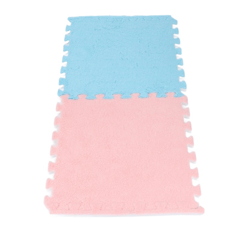 Plush Foam Interlocking Floor Carpet Soft Non Slip Cuttable Interlocking