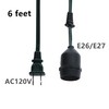 E26 Waterproof Pendant Light Socket, 6FT Industrial Power Cord, IP65