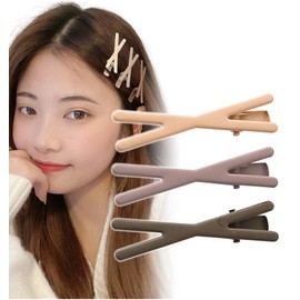 Herbeluemily Hairpin Hair Clip, Ducker Clip, Bangs Clip, Hair Clip, Mat, Dull Color, Set A, Cross