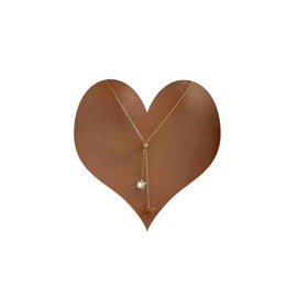 Atentuyi Boho Cz Star Pendant Necklace Gold Star Necklace Star Choker Necklace Tiny Dot Necklace Star Y Necklace Dainty Chain Necklace Jewelry for Women and Girls