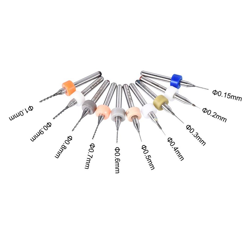 sourcing map PCB Drill Bits 0.15mm-1.0mm Tungsten Carbide Rotary Tool