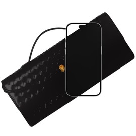 NOBLIFE Woven Clutch Purses for Women, Evening Bag Handbag Vegan Leather women's clutches Cute Wallet, Black, Mini