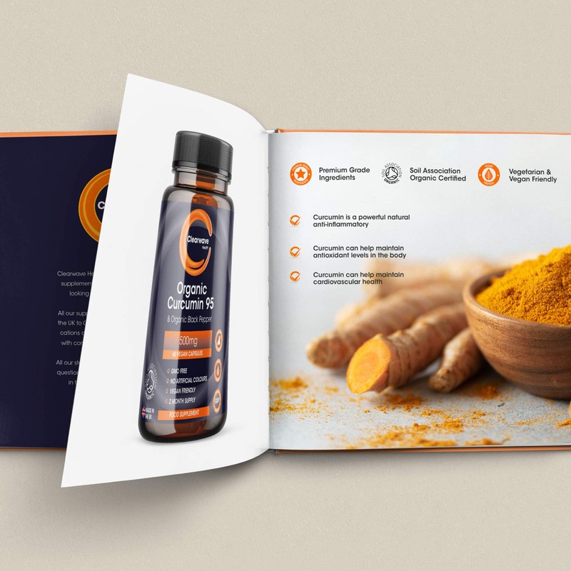 Organic Curcumin 95 with Black Pepper - Containing ONLY Organic