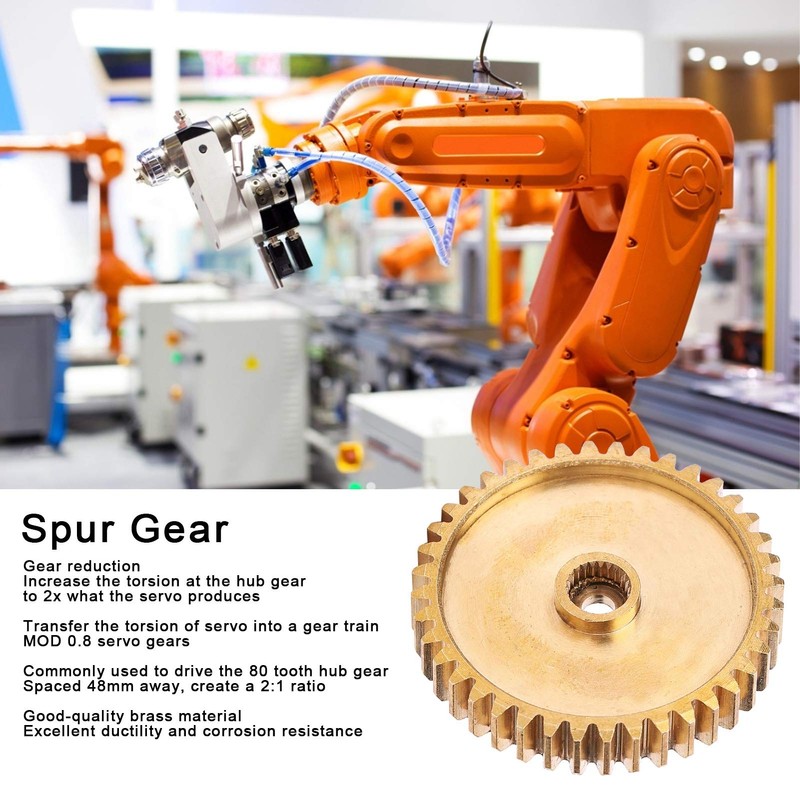 Spur Gear, Brass Pinion Gear, 40 Tooth for Servo 25