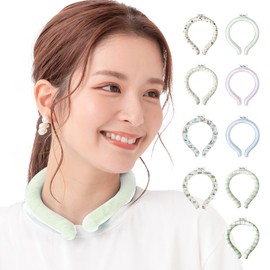 Thumppercy Ice Neck Ring, 2 Layer Type, Keeps Cool for 2+ Hours (M, Green)