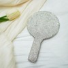 Frinnovan Rhinestone Round Handheld Mirror Cute Bling Travel Makeup Mirror