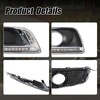 3-Color LED DRL Fog Light Bezel for Chevy Malibu 2013