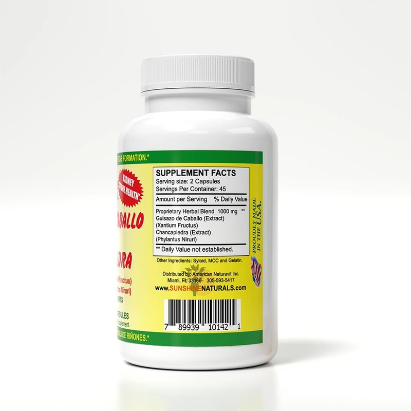 Sunshine Naturals Guisazo & Chancapiedra Herbal Blend, Natural Dietary Supplement
