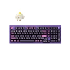 Keychron Q5 Pro Wireless QMK/VIA Mechanical Keyboard, Full Customizable 96% Layout with Programmable Knob, Hot-swappable K Pro Banana Switch Compatible with Mac Windows Linux - Purple