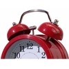 Reloj Despertador de Campana Doble Rojo con Luz Suave y