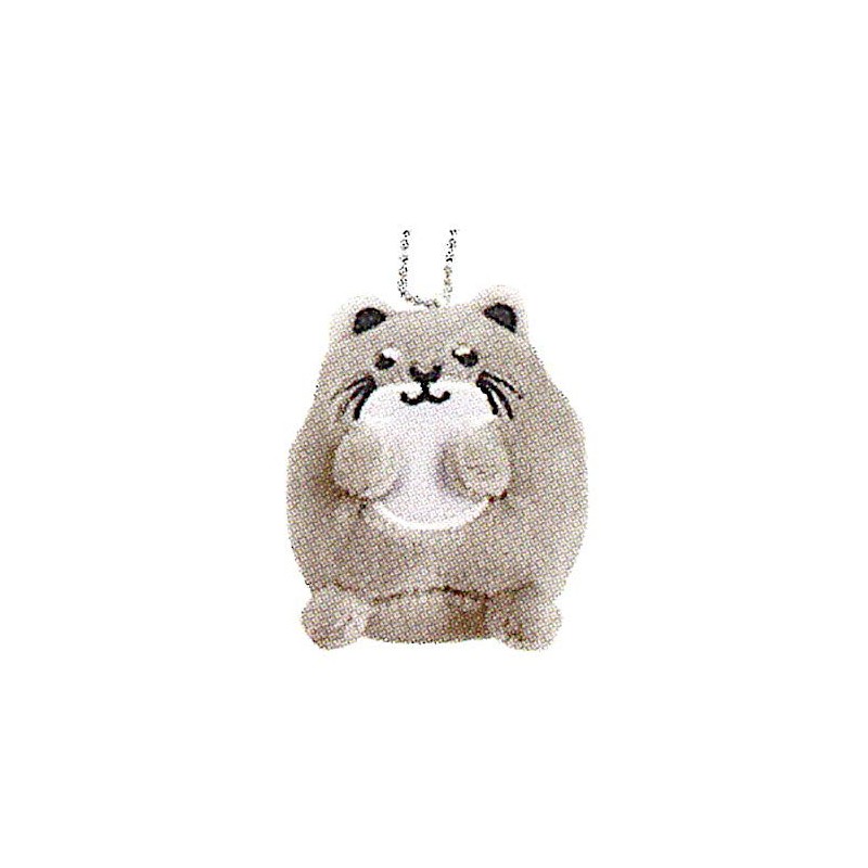 Friends Hill Squishy Strap, Kotsumesan Gray Total Length 6cm Keychain