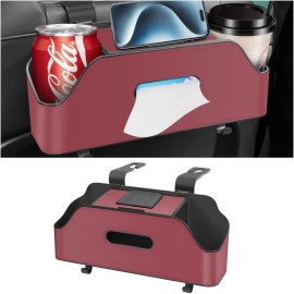 Unbranded Car Headrest Backseat Organizer with Cup Holder, Multi-Function