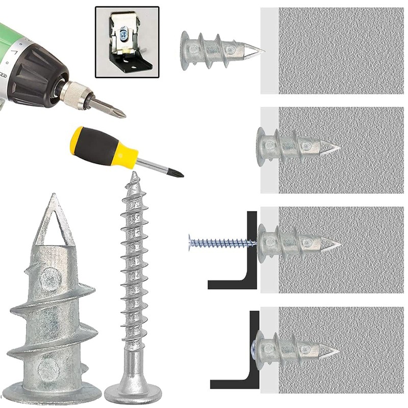 Plasterboard Fixings, Metal Self Drilling Plasterboard Screws Raw Plugs Cavity