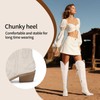 Krypthixor White Thigh High Cowboy Boots With Lace Up Over
