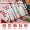 KOSHA Kitchen Knife Set, 9 Piece Knife Set with Block,